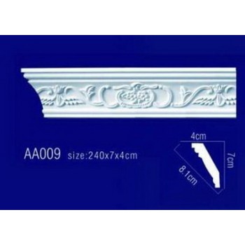 потолочный плинтус с орнаментом Гибкий AA009F