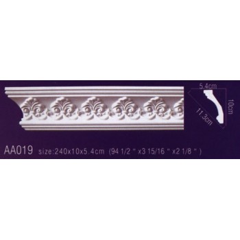 потолочный плинтус с орнаментом Гибкий AA019F