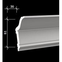 Плинтус потолочный без орнамента1.50.174