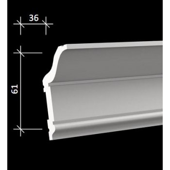 Плинтус потолочный без орнамента1.50.174