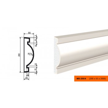 Молдинг  МВ - 200/4     (МС-139)