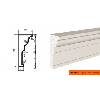 Молдинг  МВ - 250/7     (МС-142)