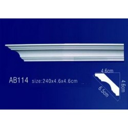Плинтус потолочный без орнамента Гибкий AB114F