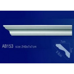 Плинтус потолочный без орнамента Гибкий AB153F