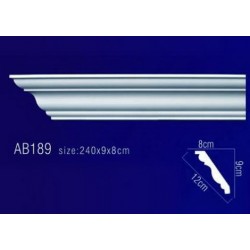 Плинтус потолочный без орнамента Гибкий AB189F